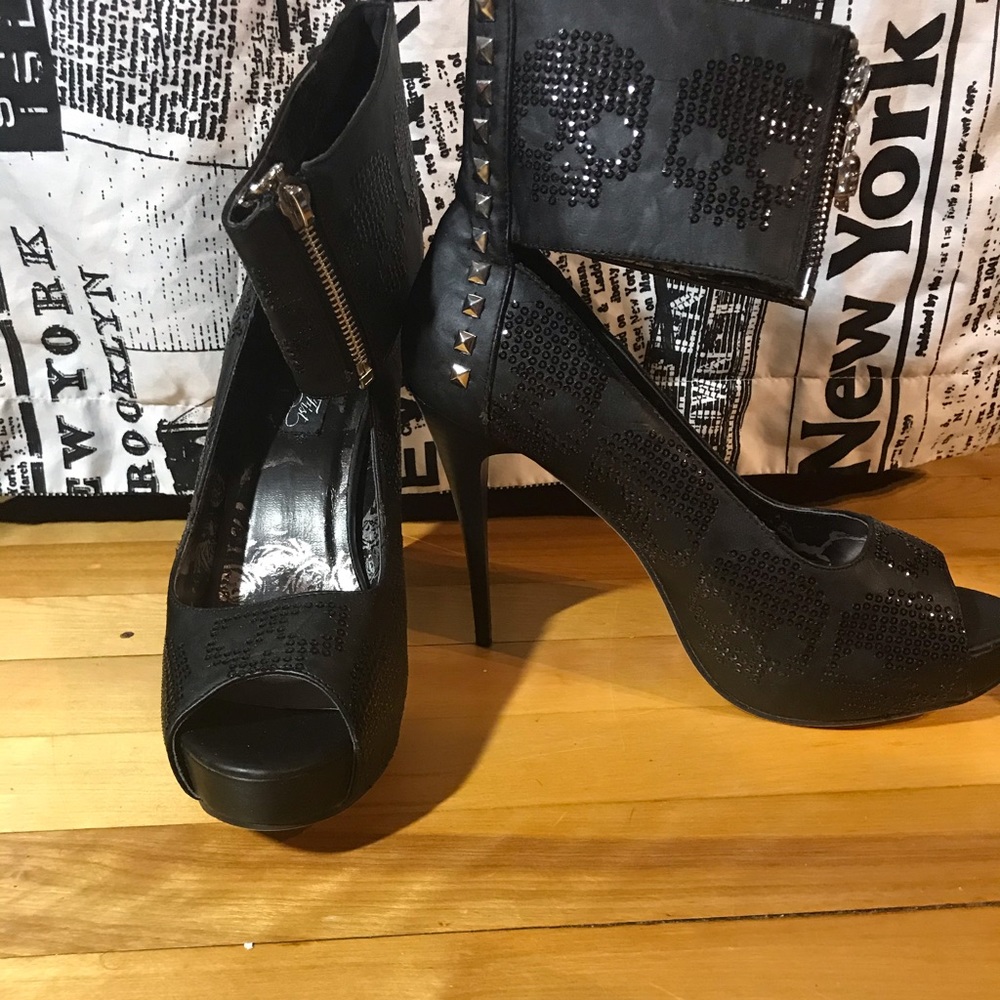 Iron Fist Skull Heels NEVER WORN